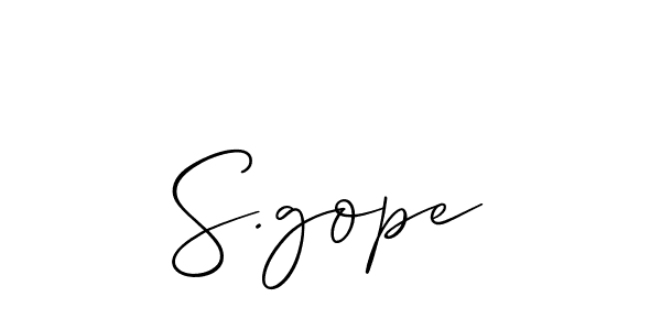 Create a beautiful signature design for name S.gope. With this signature (Allison_Script) fonts, you can make a handwritten signature for free. S.gope signature style 2 images and pictures png