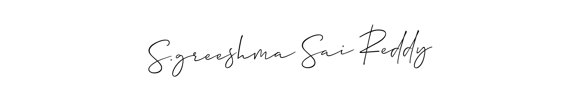 Once you've used our free online signature maker to create your best signature Allison_Script style, it's time to enjoy all of the benefits that S.greeshma Sai Reddy name signing documents. S.greeshma Sai Reddy signature style 2 images and pictures png
