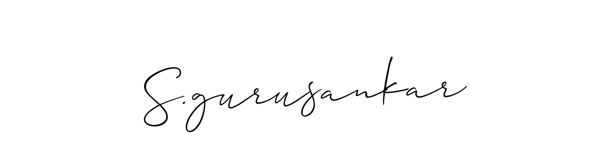 Create a beautiful signature design for name S.gurusankar. With this signature (Allison_Script) fonts, you can make a handwritten signature for free. S.gurusankar signature style 2 images and pictures png