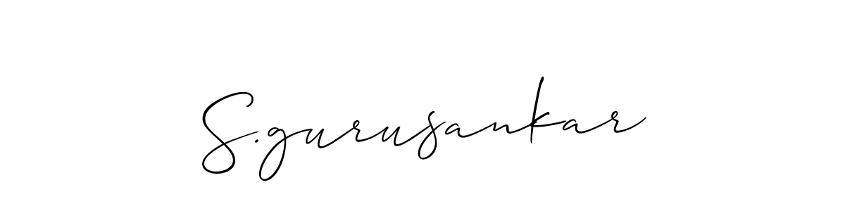 Make a beautiful signature design for name S.gurusankar. With this signature (Allison_Script) style, you can create a handwritten signature for free. S.gurusankar signature style 2 images and pictures png