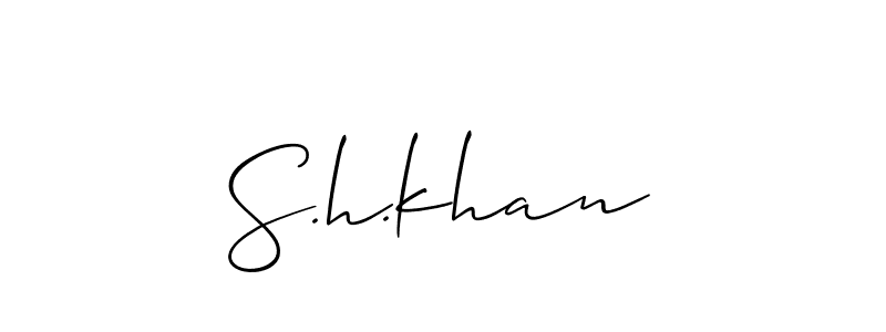 How to Draw S.h.khan signature style? Allison_Script is a latest design signature styles for name S.h.khan. S.h.khan signature style 2 images and pictures png