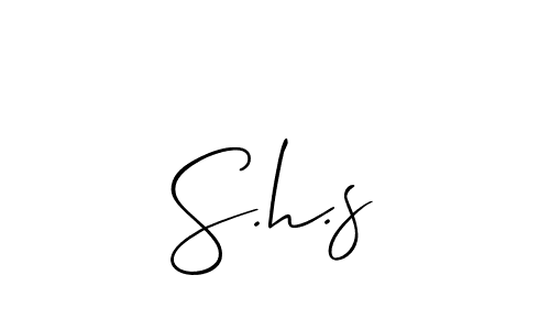 Once you've used our free online signature maker to create your best signature Allison_Script style, it's time to enjoy all of the benefits that S.h.s name signing documents. S.h.s signature style 2 images and pictures png