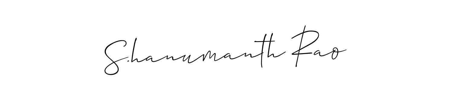 Make a beautiful signature design for name S.hanumanth Rao. With this signature (Allison_Script) style, you can create a handwritten signature for free. S.hanumanth Rao signature style 2 images and pictures png