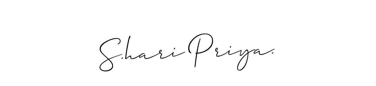 Also we have S.hari Priya. name is the best signature style. Create professional handwritten signature collection using Allison_Script autograph style. S.hari Priya. signature style 2 images and pictures png