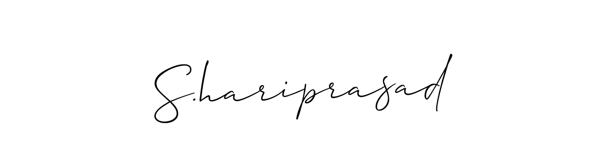 Also You can easily find your signature by using the search form. We will create S.hariprasad name handwritten signature images for you free of cost using Allison_Script sign style. S.hariprasad signature style 2 images and pictures png