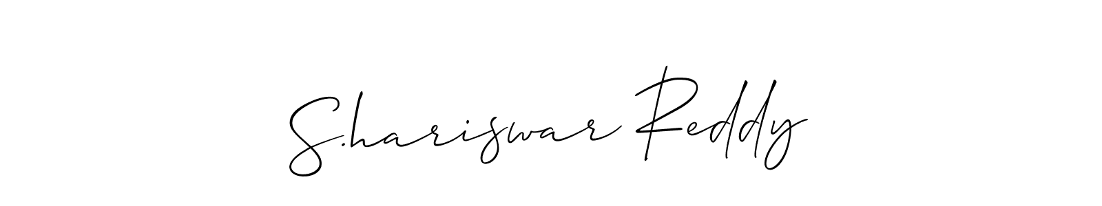 Also we have S.hariswar Reddy name is the best signature style. Create professional handwritten signature collection using Allison_Script autograph style. S.hariswar Reddy signature style 2 images and pictures png