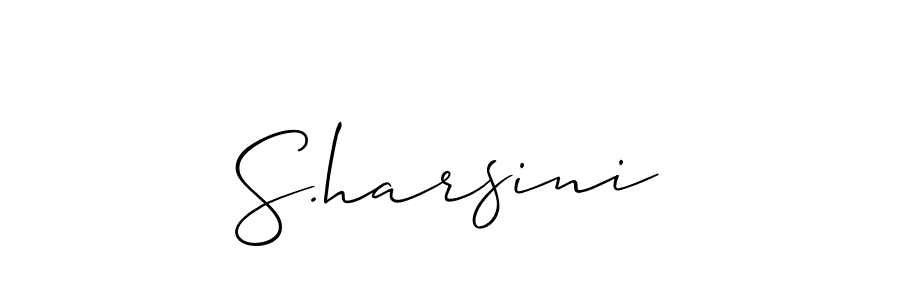 Use a signature maker to create a handwritten signature online. With this signature software, you can design (Allison_Script) your own signature for name S.harsini. S.harsini signature style 2 images and pictures png