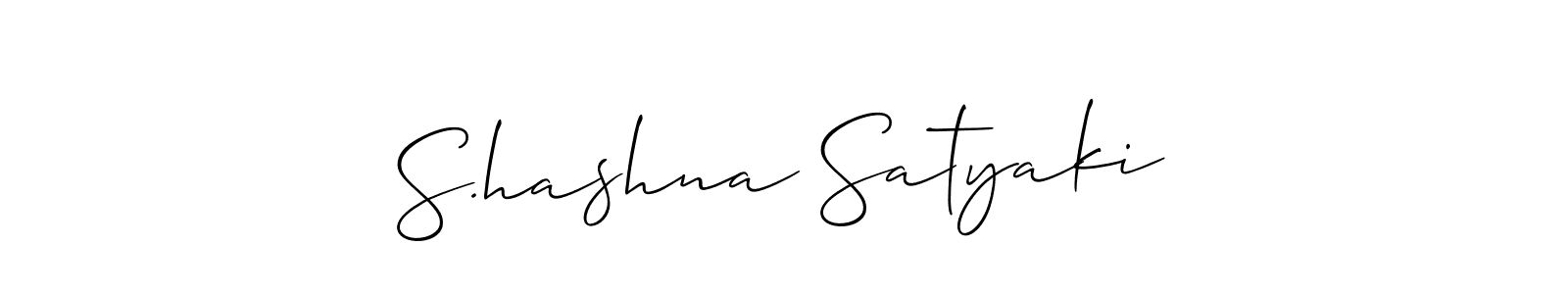 Make a short S.hashna Satyaki signature style. Manage your documents anywhere anytime using Allison_Script. Create and add eSignatures, submit forms, share and send files easily. S.hashna Satyaki signature style 2 images and pictures png