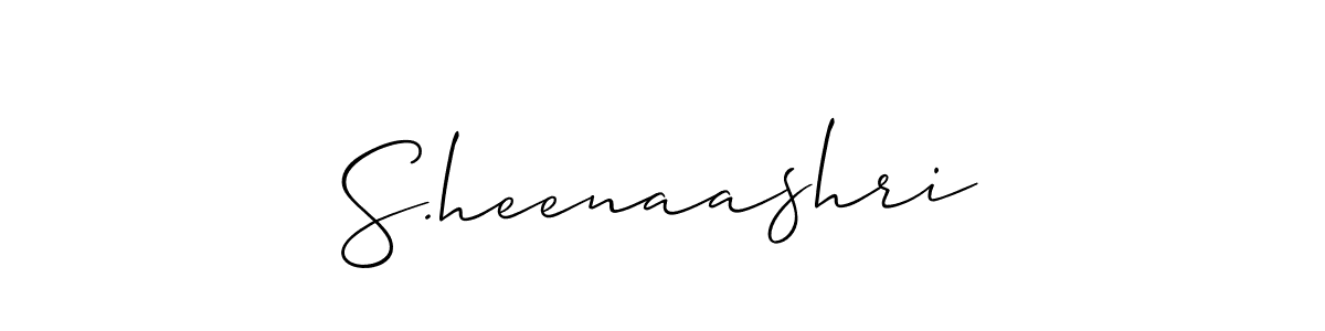 if you are searching for the best signature style for your name S.heenaashri. so please give up your signature search. here we have designed multiple signature styles  using Allison_Script. S.heenaashri signature style 2 images and pictures png