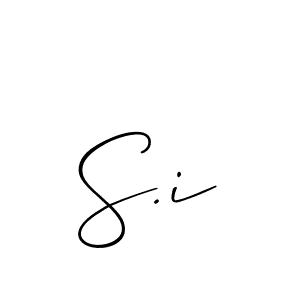 Similarly Allison_Script is the best handwritten signature design. Signature creator online .You can use it as an online autograph creator for name S.i. S.i signature style 2 images and pictures png