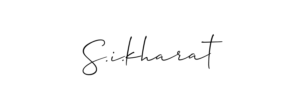 Design your own signature with our free online signature maker. With this signature software, you can create a handwritten (Allison_Script) signature for name S.i.kharat. S.i.kharat signature style 2 images and pictures png