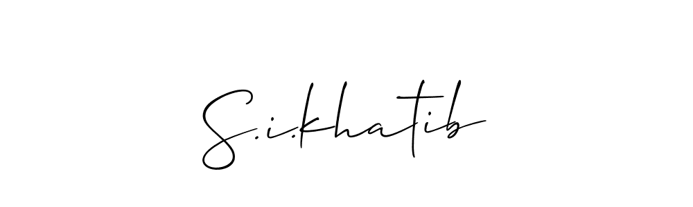 Design your own signature with our free online signature maker. With this signature software, you can create a handwritten (Allison_Script) signature for name S.i.khatib. S.i.khatib signature style 2 images and pictures png