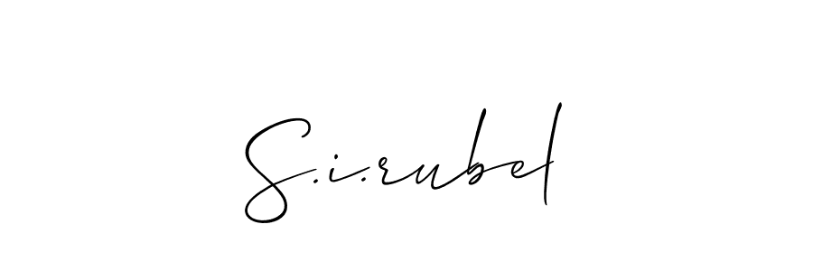 Also we have S.i.rubel name is the best signature style. Create professional handwritten signature collection using Allison_Script autograph style. S.i.rubel signature style 2 images and pictures png