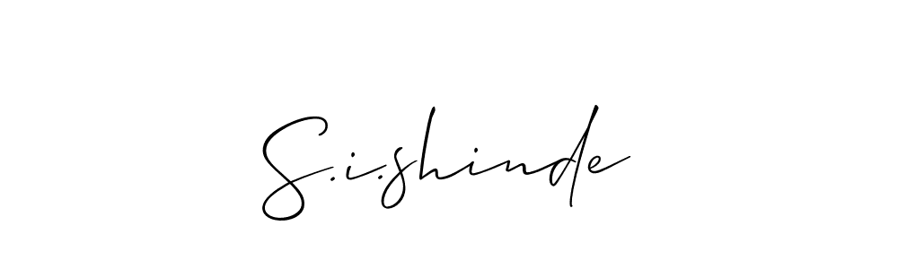 Design your own signature with our free online signature maker. With this signature software, you can create a handwritten (Allison_Script) signature for name S.i.shinde. S.i.shinde signature style 2 images and pictures png