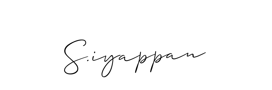 It looks lik you need a new signature style for name S.iyappan. Design unique handwritten (Allison_Script) signature with our free signature maker in just a few clicks. S.iyappan signature style 2 images and pictures png