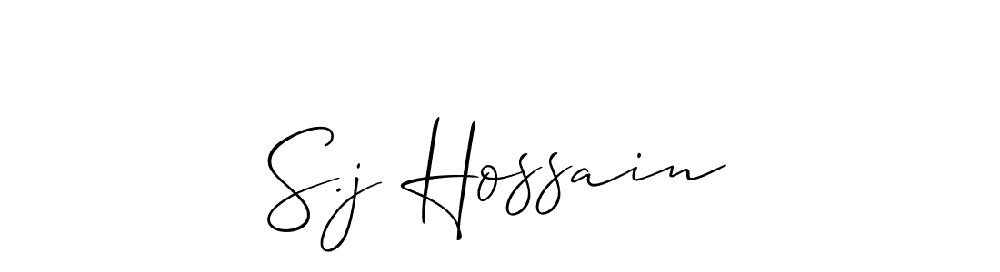 Create a beautiful signature design for name S.j Hossain. With this signature (Allison_Script) fonts, you can make a handwritten signature for free. S.j Hossain signature style 2 images and pictures png