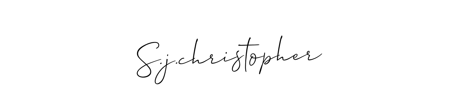 Once you've used our free online signature maker to create your best signature Allison_Script style, it's time to enjoy all of the benefits that S.j.christopher name signing documents. S.j.christopher signature style 2 images and pictures png