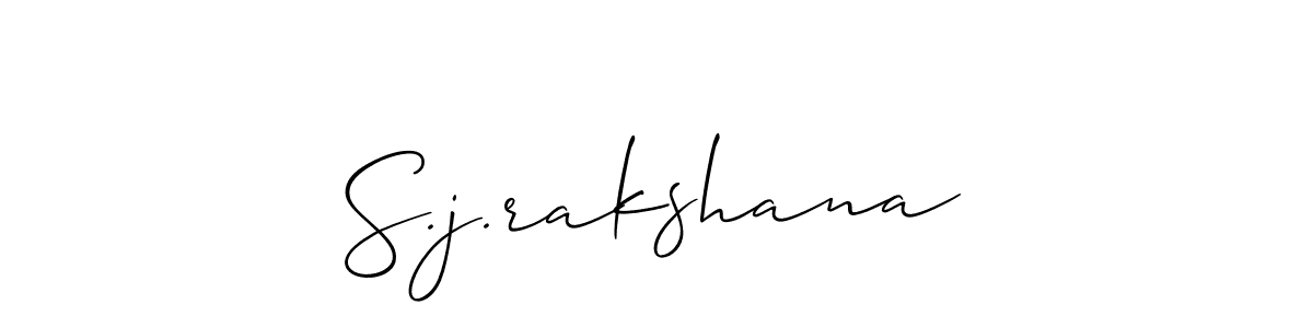 if you are searching for the best signature style for your name S.j.rakshana. so please give up your signature search. here we have designed multiple signature styles  using Allison_Script. S.j.rakshana signature style 2 images and pictures png