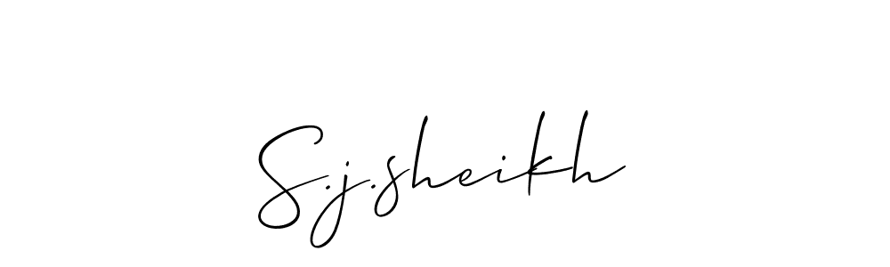 S.j.sheikh stylish signature style. Best Handwritten Sign (Allison_Script) for my name. Handwritten Signature Collection Ideas for my name S.j.sheikh. S.j.sheikh signature style 2 images and pictures png