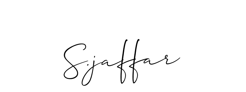 Create a beautiful signature design for name S.jaffar. With this signature (Allison_Script) fonts, you can make a handwritten signature for free. S.jaffar signature style 2 images and pictures png