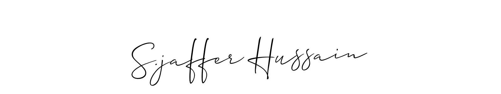 How to make S.jaffer Hussain signature? Allison_Script is a professional autograph style. Create handwritten signature for S.jaffer Hussain name. S.jaffer Hussain signature style 2 images and pictures png