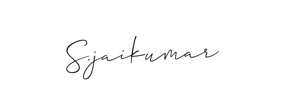 How to make S.jaikumar name signature. Use Allison_Script style for creating short signs online. This is the latest handwritten sign. S.jaikumar signature style 2 images and pictures png