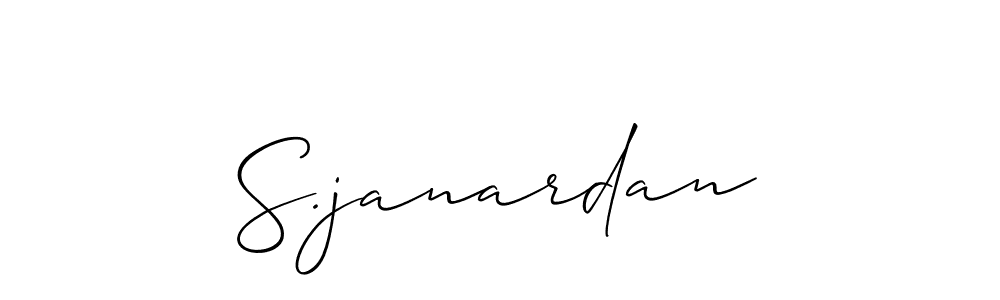 Allison_Script is a professional signature style that is perfect for those who want to add a touch of class to their signature. It is also a great choice for those who want to make their signature more unique. Get S.janardan name to fancy signature for free. S.janardan signature style 2 images and pictures png