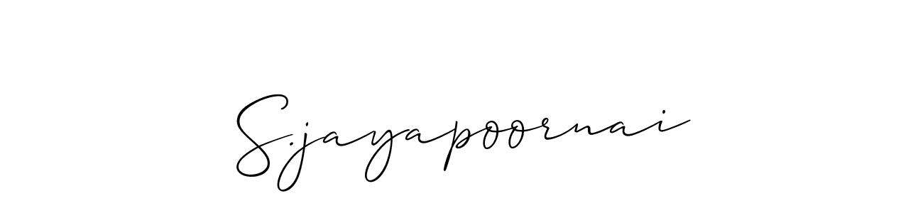 Similarly Allison_Script is the best handwritten signature design. Signature creator online .You can use it as an online autograph creator for name S.jayapoornai. S.jayapoornai signature style 2 images and pictures png