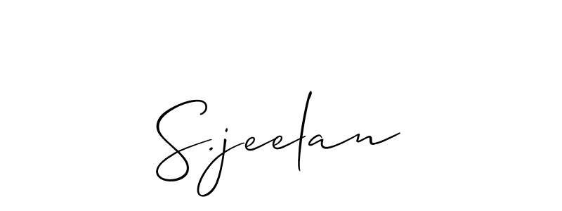 Create a beautiful signature design for name S.jeelan. With this signature (Allison_Script) fonts, you can make a handwritten signature for free. S.jeelan signature style 2 images and pictures png