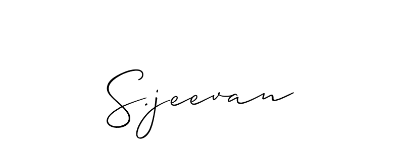 Make a short S.jeevan signature style. Manage your documents anywhere anytime using Allison_Script. Create and add eSignatures, submit forms, share and send files easily. S.jeevan signature style 2 images and pictures png