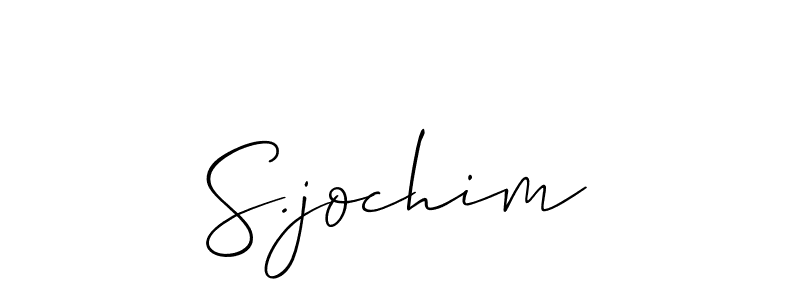 Also You can easily find your signature by using the search form. We will create S.jochim name handwritten signature images for you free of cost using Allison_Script sign style. S.jochim signature style 2 images and pictures png