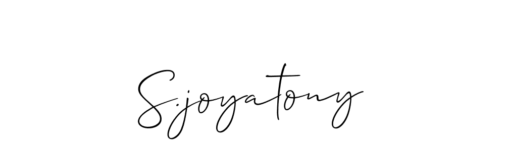 You can use this online signature creator to create a handwritten signature for the name S.joyatony. This is the best online autograph maker. S.joyatony signature style 2 images and pictures png