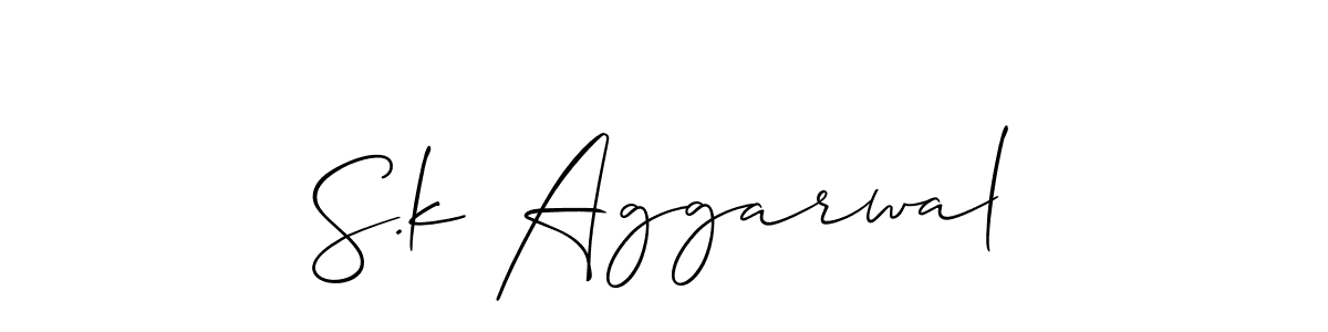 Best and Professional Signature Style for S.k Aggarwal. Allison_Script Best Signature Style Collection. S.k Aggarwal signature style 2 images and pictures png