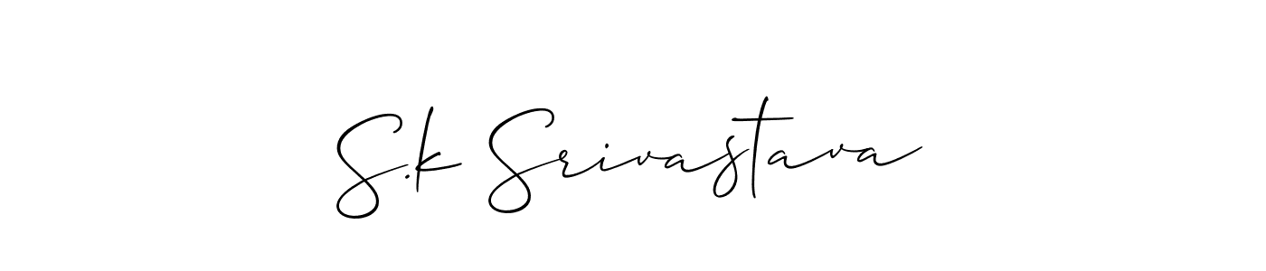 S.k Srivastava stylish signature style. Best Handwritten Sign (Allison_Script) for my name. Handwritten Signature Collection Ideas for my name S.k Srivastava. S.k Srivastava signature style 2 images and pictures png