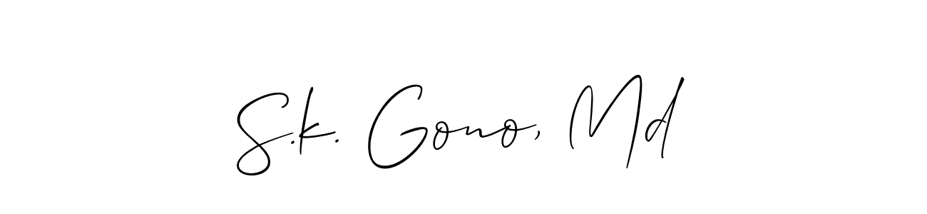 It looks lik you need a new signature style for name S.k. Gono, Md. Design unique handwritten (Allison_Script) signature with our free signature maker in just a few clicks. S.k. Gono, Md signature style 2 images and pictures png