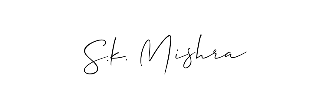 Also You can easily find your signature by using the search form. We will create S.k. Mishra name handwritten signature images for you free of cost using Allison_Script sign style. S.k. Mishra signature style 2 images and pictures png