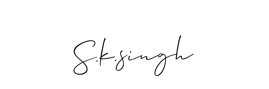 Make a short S.k.singh signature style. Manage your documents anywhere anytime using Allison_Script. Create and add eSignatures, submit forms, share and send files easily. S.k.singh signature style 2 images and pictures png