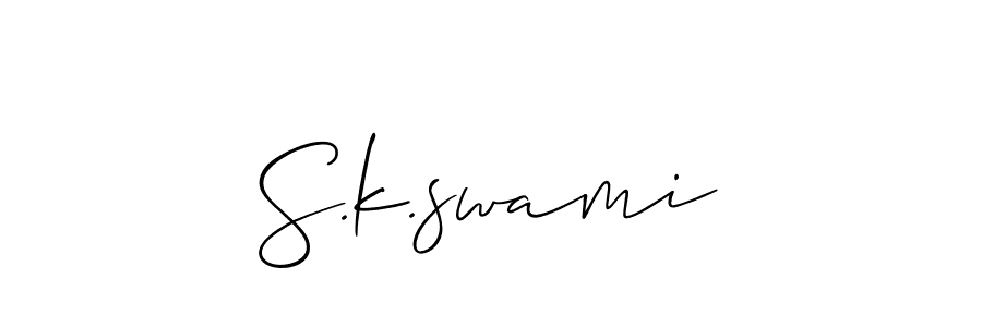 How to make S.k.swami name signature. Use Allison_Script style for creating short signs online. This is the latest handwritten sign. S.k.swami signature style 2 images and pictures png