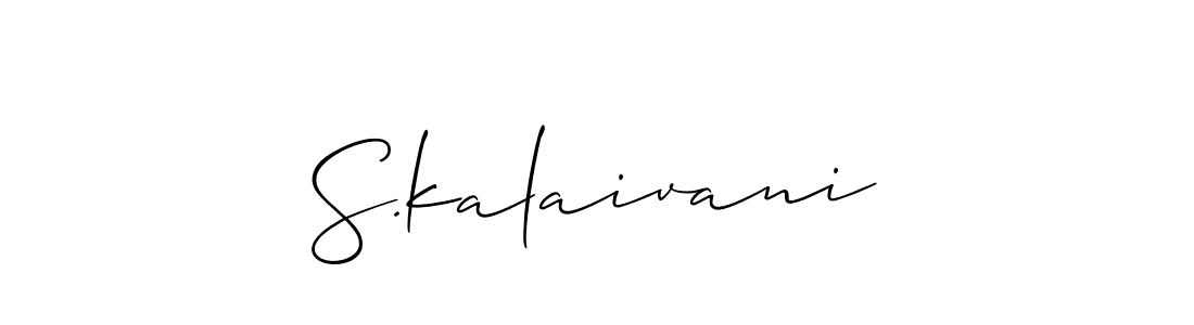 How to make S.kalaivani signature? Allison_Script is a professional autograph style. Create handwritten signature for S.kalaivani name. S.kalaivani signature style 2 images and pictures png