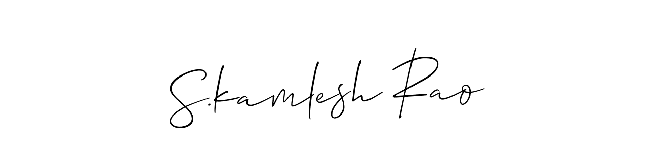 Best and Professional Signature Style for S.kamlesh Rao. Allison_Script Best Signature Style Collection. S.kamlesh Rao signature style 2 images and pictures png