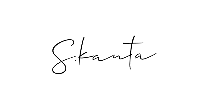 Create a beautiful signature design for name S.kanta. With this signature (Allison_Script) fonts, you can make a handwritten signature for free. S.kanta signature style 2 images and pictures png