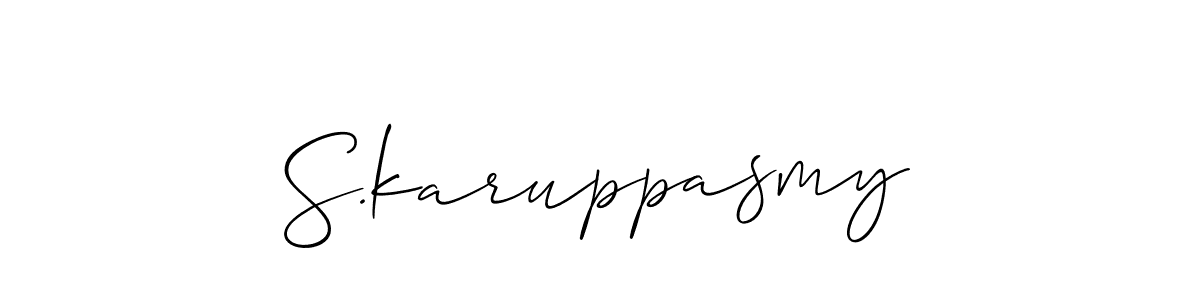 Make a short S.karuppasmy signature style. Manage your documents anywhere anytime using Allison_Script. Create and add eSignatures, submit forms, share and send files easily. S.karuppasmy signature style 2 images and pictures png