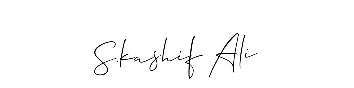 You should practise on your own different ways (Allison_Script) to write your name (S.kashif Ali) in signature. don't let someone else do it for you. S.kashif Ali signature style 2 images and pictures png