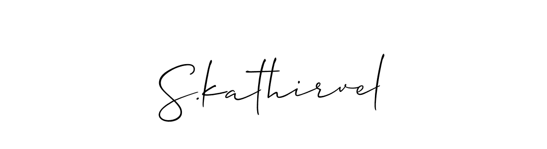 How to Draw S.kathirvel signature style? Allison_Script is a latest design signature styles for name S.kathirvel. S.kathirvel signature style 2 images and pictures png