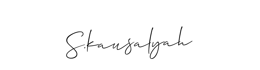 You should practise on your own different ways (Allison_Script) to write your name (S.kausalyah) in signature. don't let someone else do it for you. S.kausalyah signature style 2 images and pictures png