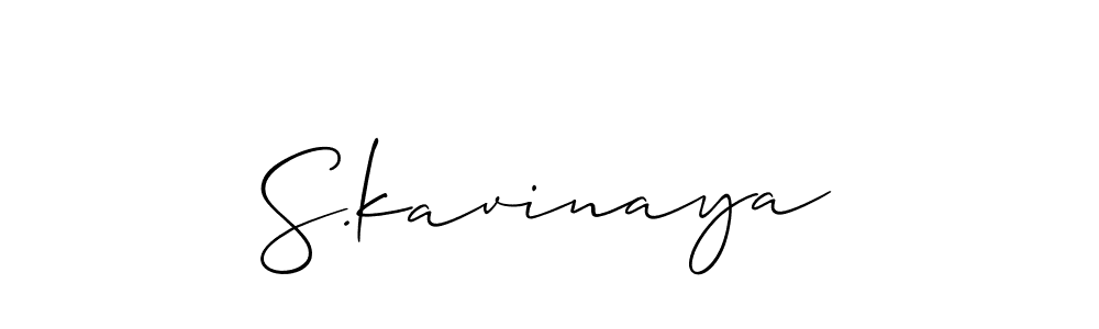 Design your own signature with our free online signature maker. With this signature software, you can create a handwritten (Allison_Script) signature for name S.kavinaya. S.kavinaya signature style 2 images and pictures png