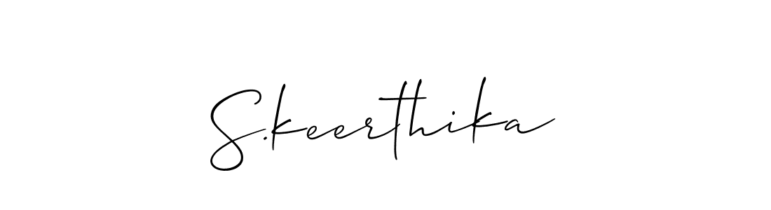 How to make S.keerthika signature? Allison_Script is a professional autograph style. Create handwritten signature for S.keerthika name. S.keerthika signature style 2 images and pictures png