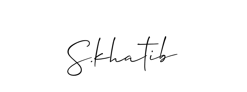 if you are searching for the best signature style for your name S.khatib. so please give up your signature search. here we have designed multiple signature styles  using Allison_Script. S.khatib signature style 2 images and pictures png