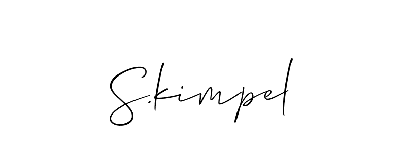 Allison_Script is a professional signature style that is perfect for those who want to add a touch of class to their signature. It is also a great choice for those who want to make their signature more unique. Get S.kimpel name to fancy signature for free. S.kimpel signature style 2 images and pictures png