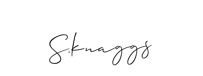 How to Draw S.knaggs signature style? Allison_Script is a latest design signature styles for name S.knaggs. S.knaggs signature style 2 images and pictures png